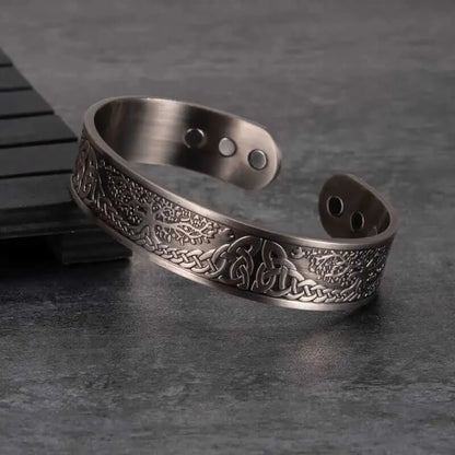 Pulsera Cobre Árbol De La Vida Abierta Unisex Calenbi