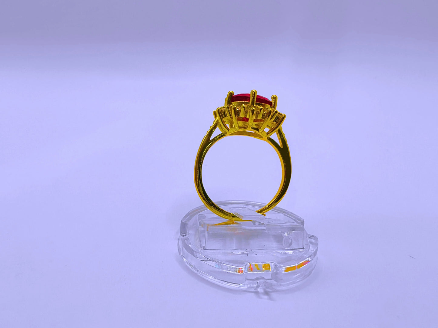 Anillo Cobre Copo Nieve Ajustable Chapa Oro 10K Calenbi