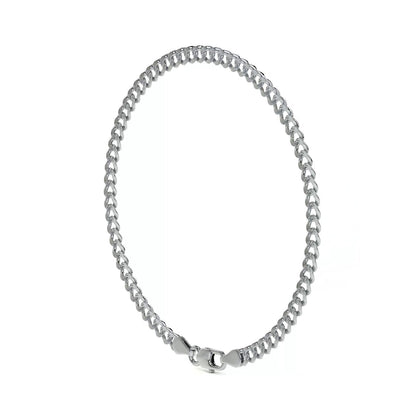 Pulsera De Plata 925 Barbarada 18cm Calibre 3.2mm Italiana