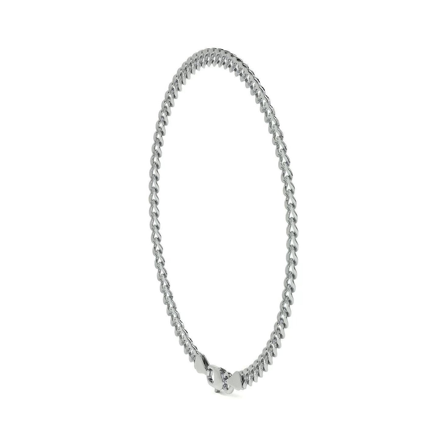 Pulsera De Plata 925 Barbarada 18cm Calibre 3.2mm Italiana