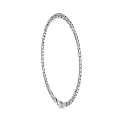 Pulsera De Plata 925 Barbarada 18cm Calibre 3.2mm Italiana