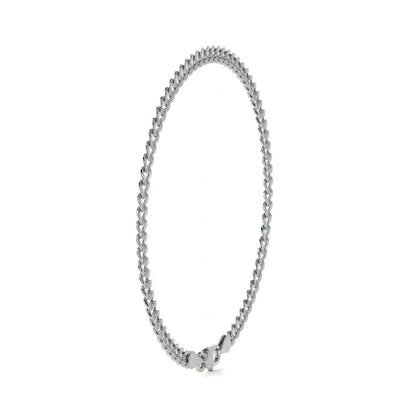 Pulsera De Plata 925 Barbarada 18cm Calibre 3.2mm Italiana